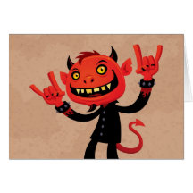 Diabo do metal pesado cartões