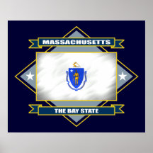 Diamante de Massachusetts Posteres