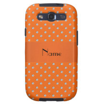 Diamantes alaranjados conhecidos personalizados galaxy SIII capas