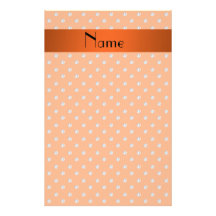 Diamantes alaranjados conhecidos personalizados papelaria
