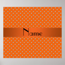 Diamantes alaranjados conhecidos personalizados posters