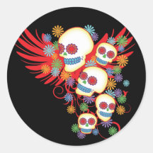 Diâmetro de los Muertos Adesivos Em Formato Redondos