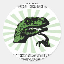 Diarreia de Philosoraptor Adesivos Em Formato Redondos