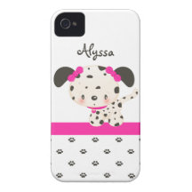 Diddles o rosa Dalmatian da case mate do iPhone 4/ Capa iPhone 4 Case-Mate
