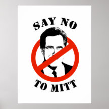 DIGA NÃO A MITT ROMNEY PÔSTERES