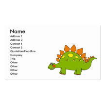 Dinossauro bonito - stegosaurus cartoes de visitas