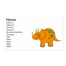 Dinossauro bonito - triceratops cartao de visita