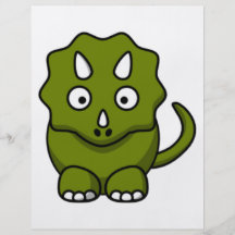 Dinossauro dos desenhos animados modelo de panfletos