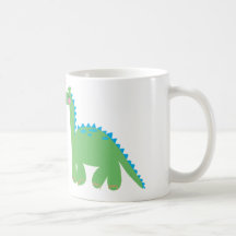Dinossauro e um GIRAFA Caneca