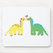 Dinossauro e um GIRAFA Mousepad