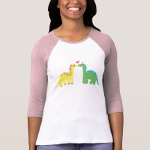 Dinossauro e um GIRAFA Tshirts