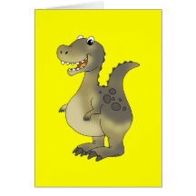 Dinossauro engraçado cartoes