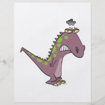 dinossauro mal-humorado triste parvo Dino Modelo De Panfletos