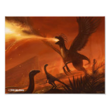 Dinossauro pré-histórico deRespiração por Jake Mur Impressão De Foto