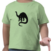 Dinossauro - preto camiseta