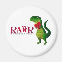 Dinossauro romântico de RAWR Imas De Geladeira