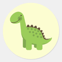 Dinossauro verde bonito adesivo