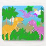 Dinossauros bonitos Mousepad da selva dos desenhos