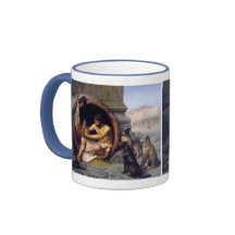 Diogenes cercou por cães - por Jean Leon Gerome Caneca