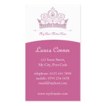 Direitos/princesa cartões de visitas