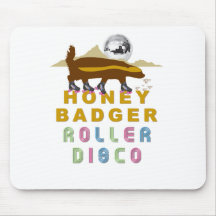 disco do rolo do texugo de mel mouse pad