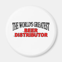 Distribuidor da cerveja do mundo o grande imãs de geladeira