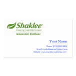 Distribuidor do independente de Shaklee Cartão De Visita