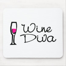 Diva do vinho mouse pad