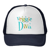 Diva retro do vegetariano boné