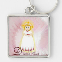 Divino Jesus que brilha as asas do anjo de LoveBur Chaveiros