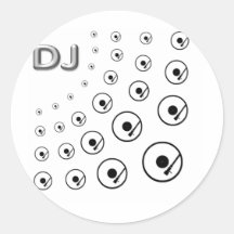 DJ ADESIVOS EM FORMATO REDONDOS