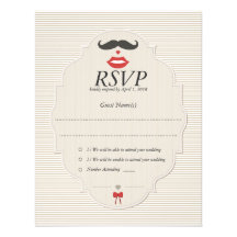 do" cartão de casamento retro dos lábios RSVP bigo Convite Personalizado