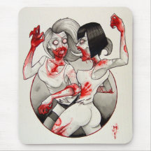 Do "Catfight zombi! " Mouse Pad