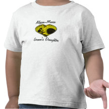 Do "coração amarelo do girassol da filha noivo" - camiseta