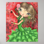 Do "dançarino Flamenco com Castanets " Posters
