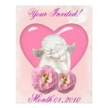 Do "design do anjo bebê" do querido convites personalizado