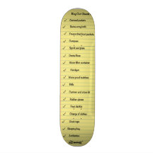 Do inseto lista de verificação para fora sem espos skate boards