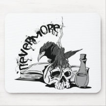 Do ponto de entrada crânio & livro do corvo nunca  mousepad