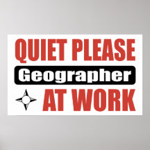 Do silêncio geógrafo por favor no trabalho posteres
