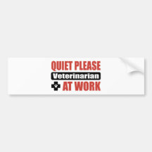 Do silêncio veterinário por favor no trabalho adesivos