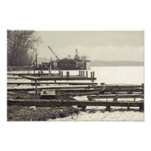 Doca seca no Rio Ohio Foto Arte