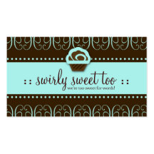doce de 311-Turquoise Swirly demasiado Cartões De Visitas