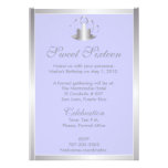 Doce tiara de prata/azul Invitation-Cust. de dezes Convite Personalizado