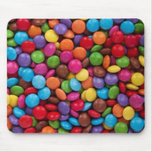 Doces de chocolate coloridos mouse pad