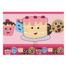 Doces de Kawaii Modelos Cartoes De Visitas