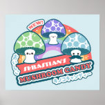 Doces do cogumelo de Kawaii Posters