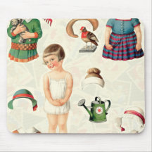 DOCINHO DE PAPEL SUPREMO DAS BONECAS DO VINTAGE MOUSE PAD