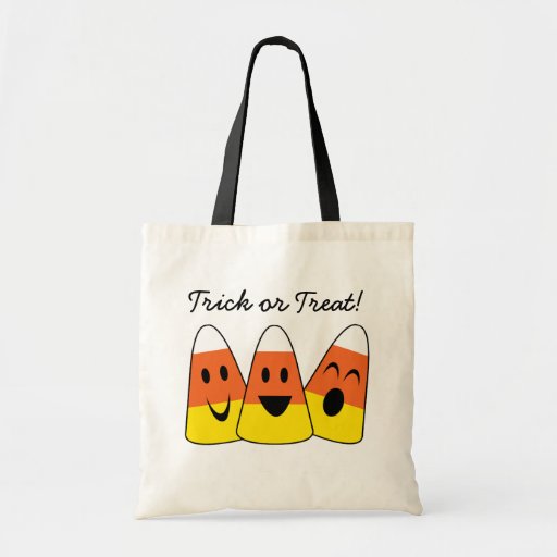 Doçura ou travessura alaranjada feliz o Dia das Br Bolsas De Lona