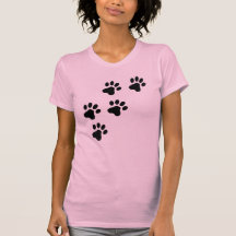 doggy bonito preto das patas do cão t-shirt