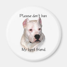 Dogo Argentino Anti-BSL - ímã Imã De Refrigerador